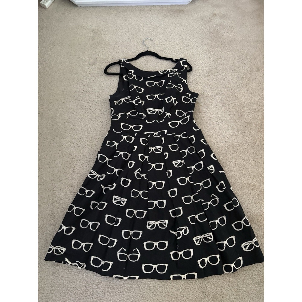 Anthropologie Eva Franco Glasses Frame And Fortune Strapless Dress Size 10